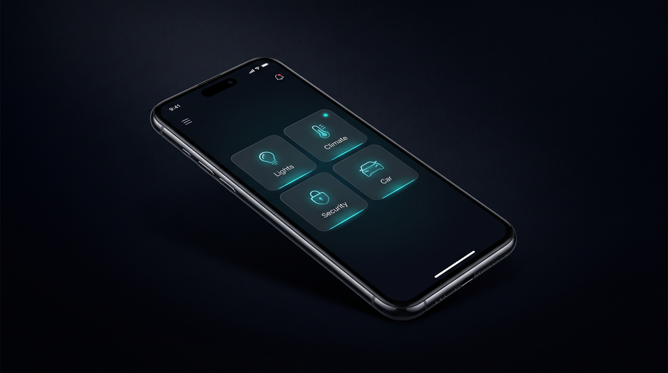 Jiason mobile app — paired devices, scenes, and automations on an iPhone home screen